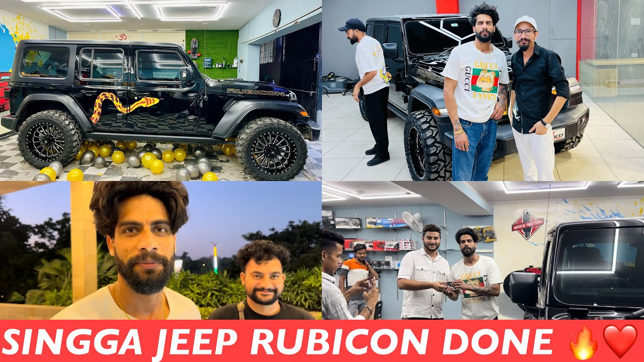Singaa’s Jeep Rubicon done with Complete Makeover | Compass done with Black PPF with Graphics ✅