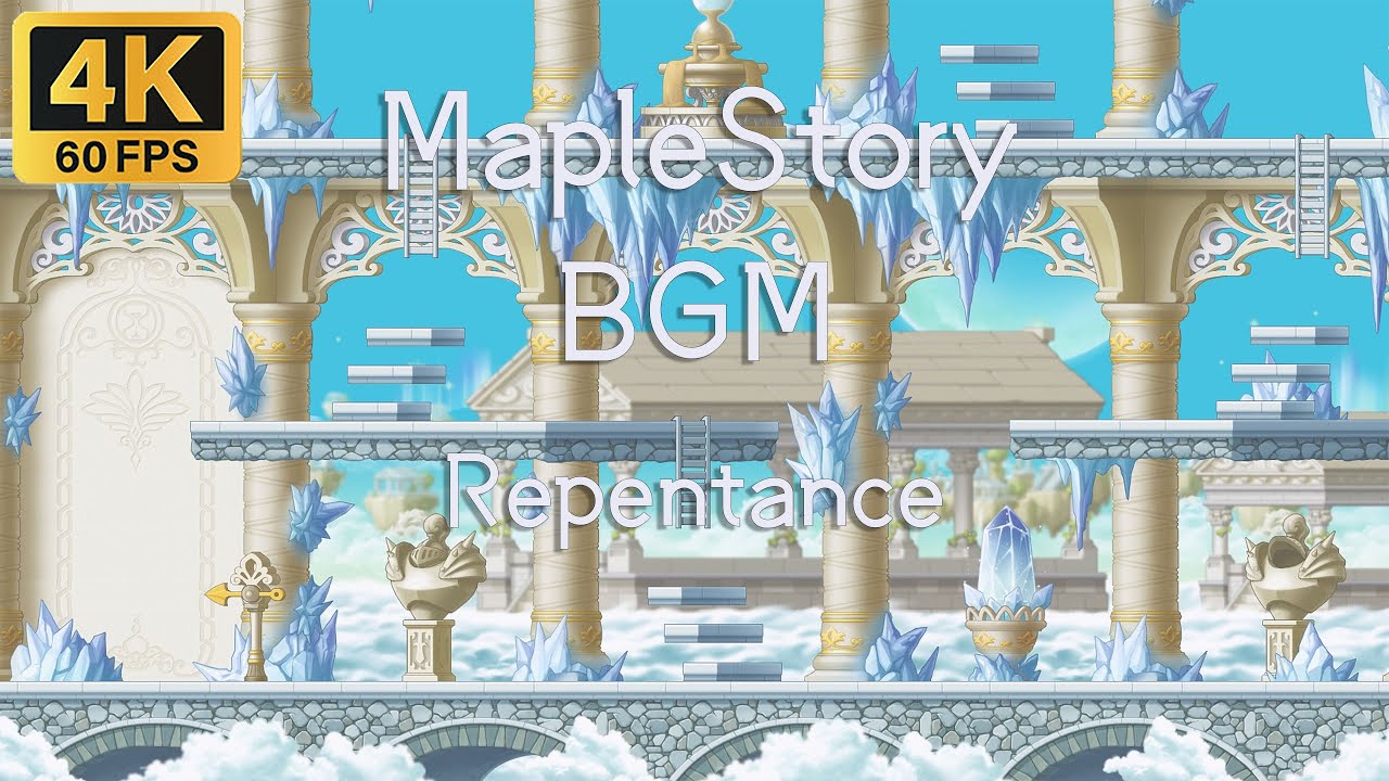 🍁4K60FPS MapleStory 新楓之谷 2-Hours Seamless Version BGM （Repentance）Study asmr Enjoy