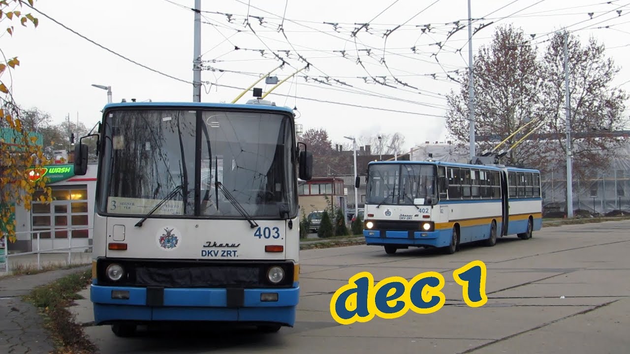 Buszok, két troli december 1-jén