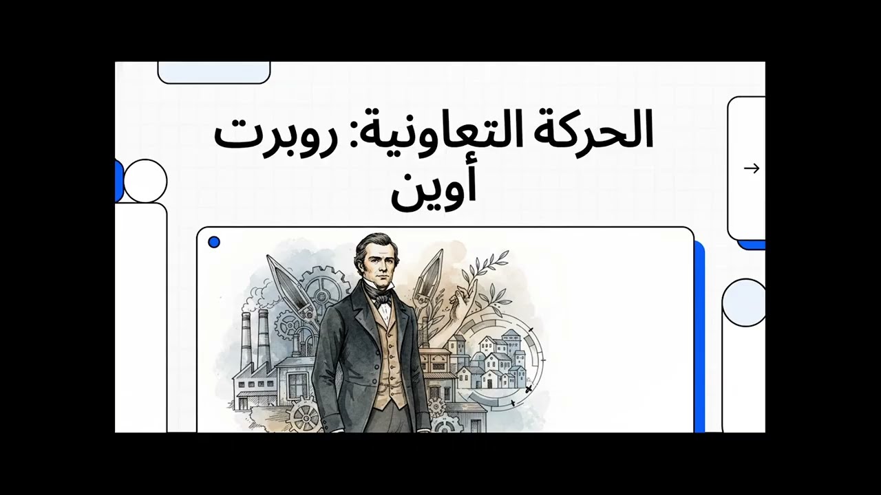 التنظيم التعاوني في بريطانيا (روبرت اوين) #كلية_الحقوق #معلومات #التشريعات_الاجتماعية