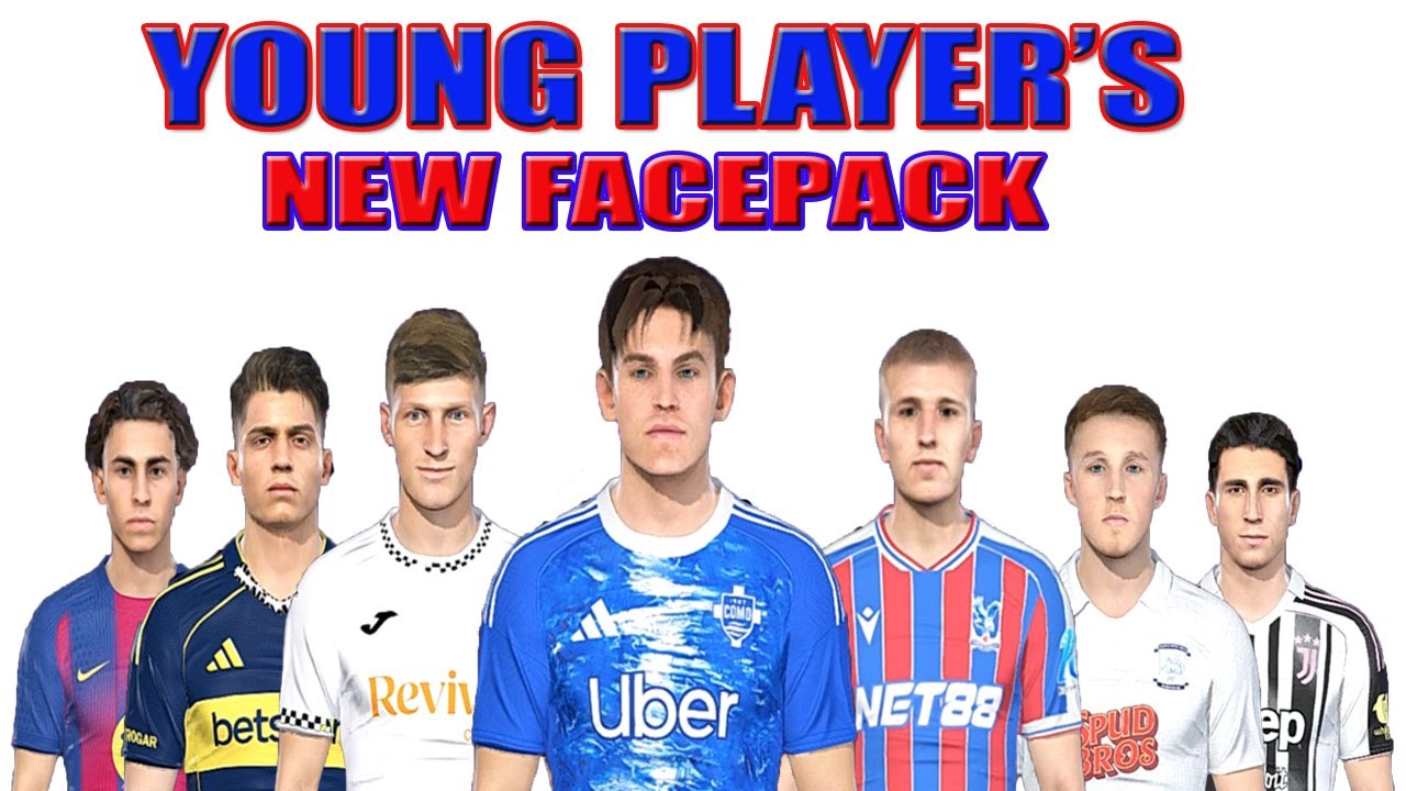 PES 2018:YOUNG PLAYER NEW FACEPACK#proevolutionsoccer2018 #pcgames #newfacepack