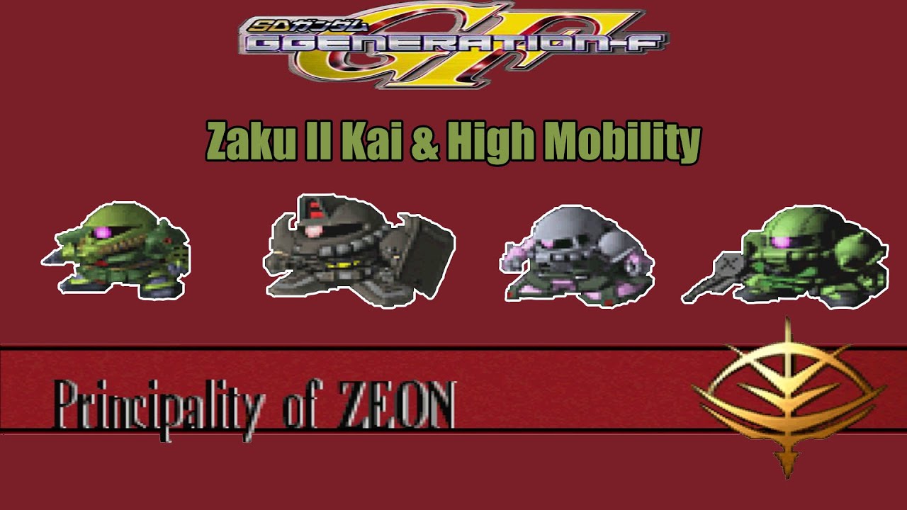 [ENG Sub]SD Gundam G Generation F - Zaku II Kai & High Mobility Attacks