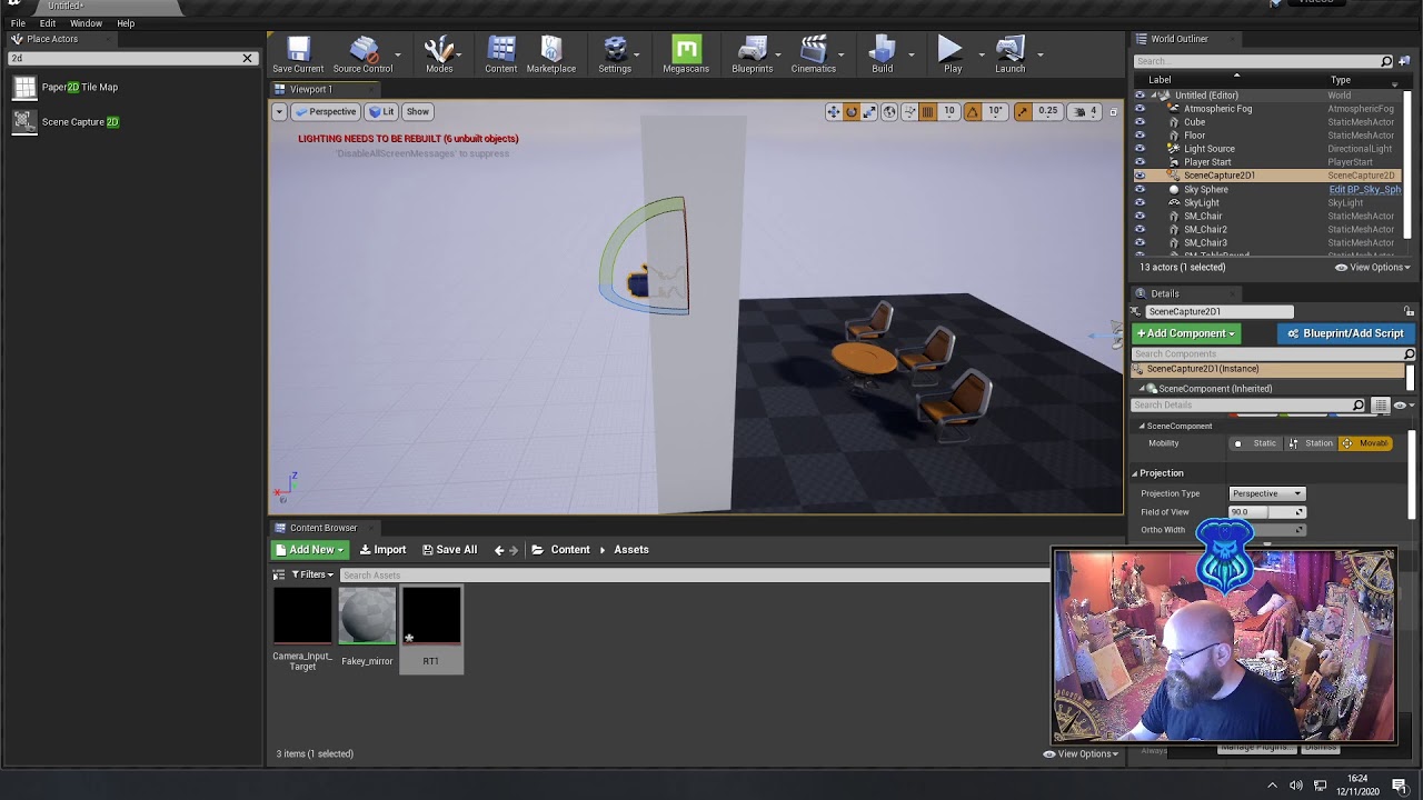 CGPirates Unreal Engine 4 - Making a Mirror using Camera Targets