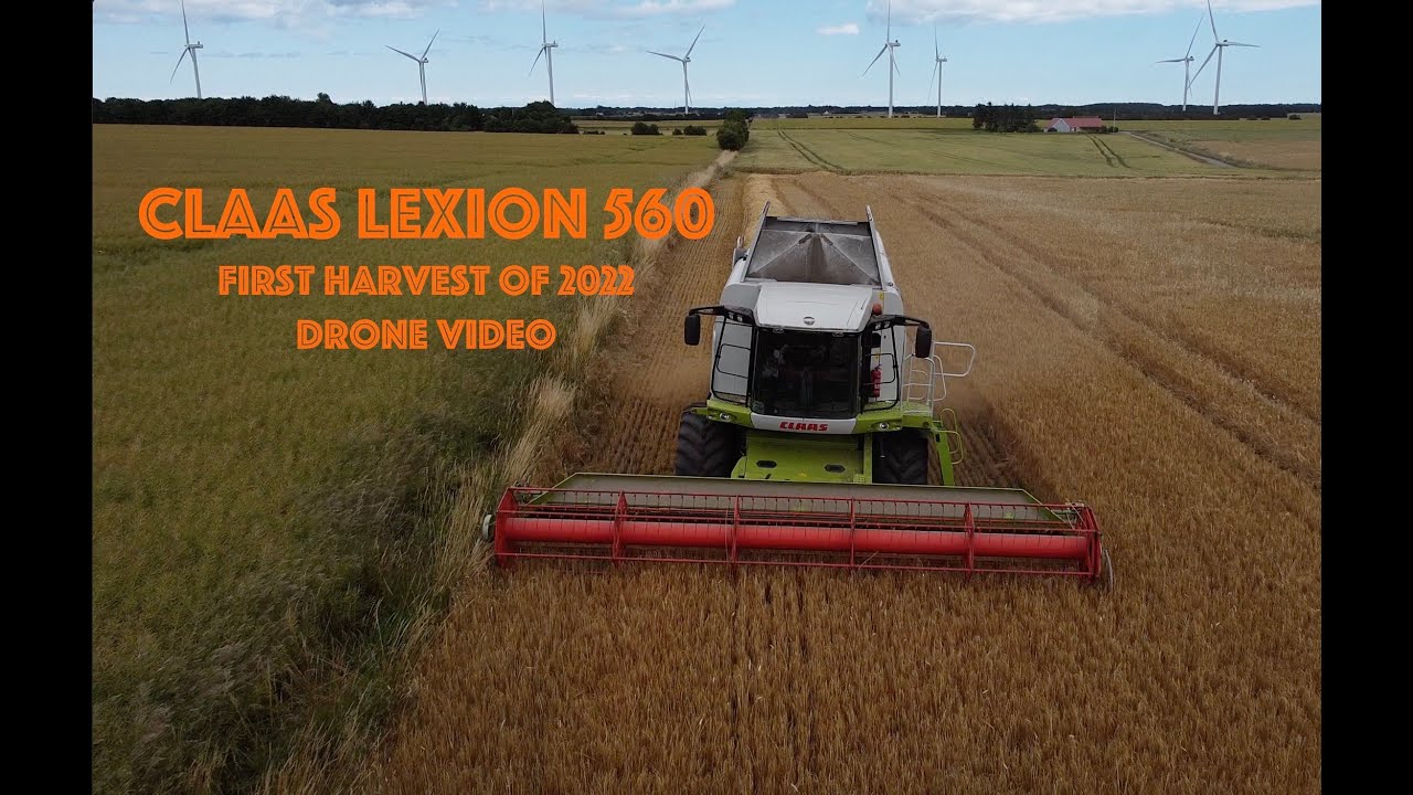 Claas Lexion 560 combine first harvest of 2022 - mejet&aelig;rsker