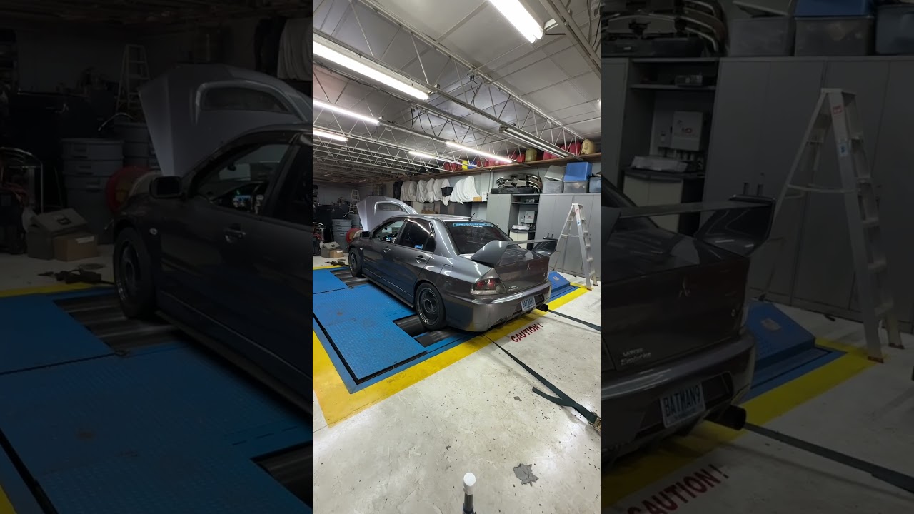 Evo 9 gets squirrelly on the dyno!