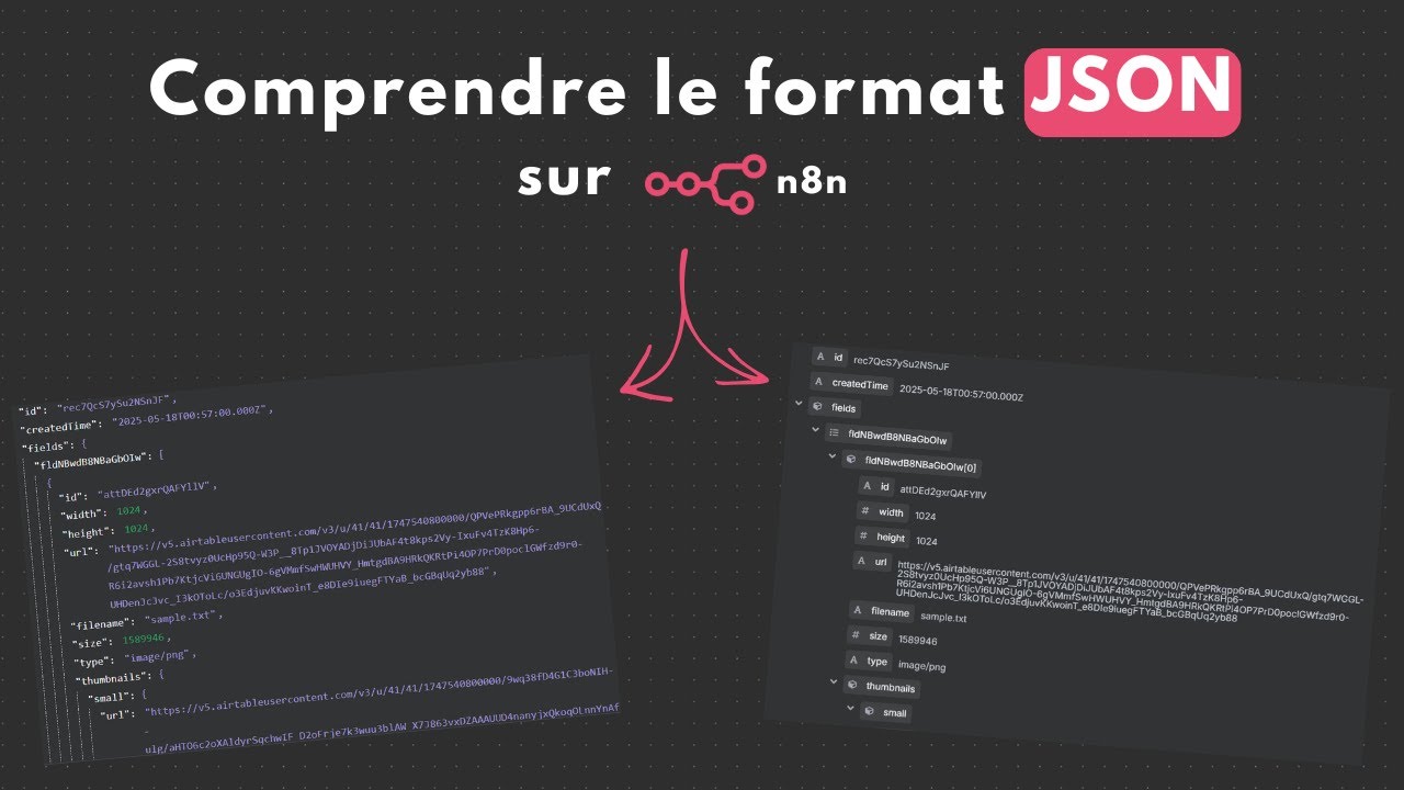 Si tu ne comprends pas le format des données sur n8n, cette vidéo est pour toi (guide JSON)