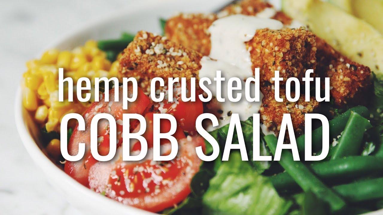 hemp crusted tofu cobb salad (vegan) | hot for food