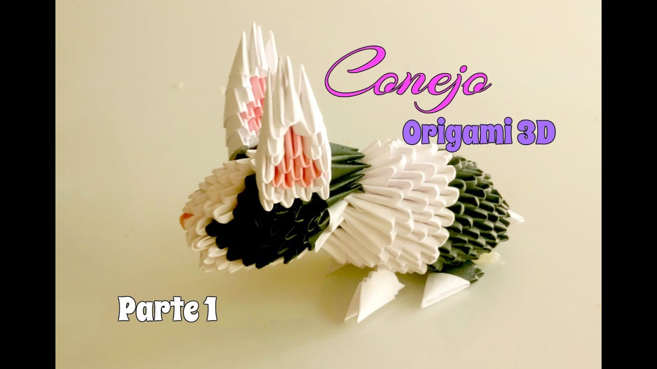 CONEJO de ORIGAMI 3D/ PARTE 1/paso a paso.