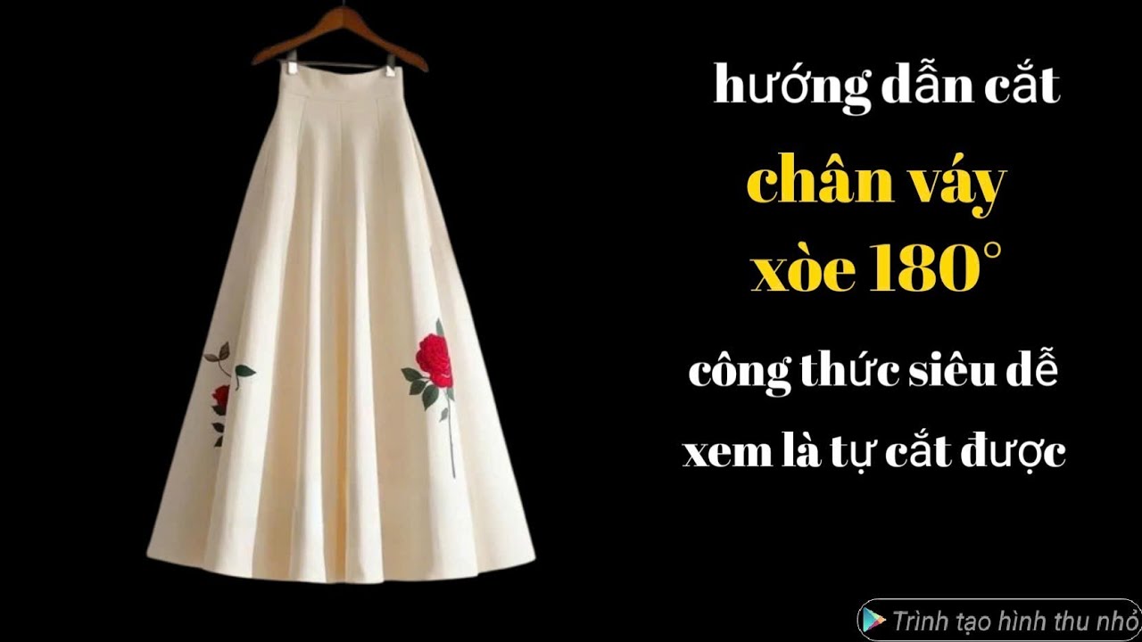 7💚 cách cắt chân váy xòe 180° công thức siêu dễ & đẹp nhất cho người mới học cắt may 