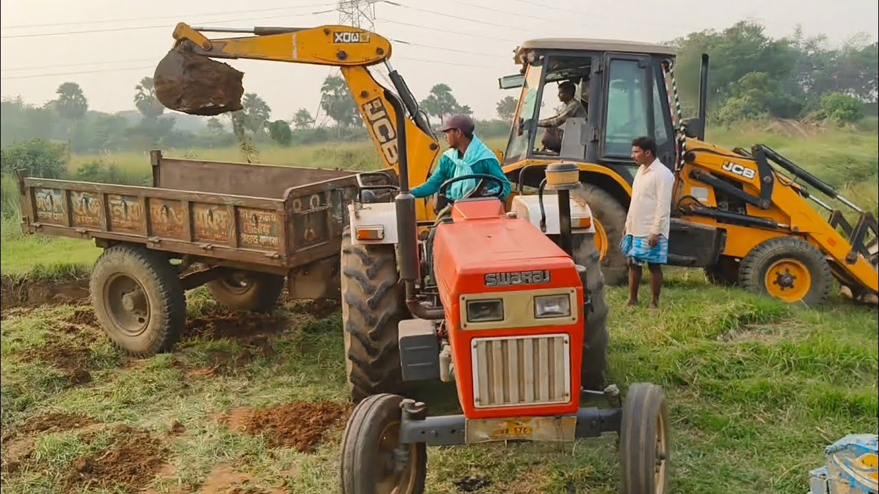 Swaraj 855 Fe Tractor Sonalika 4X4 Tractor Trolley Full Lod Neye Dhalu Rastay Kivabe Asche Dekhun 