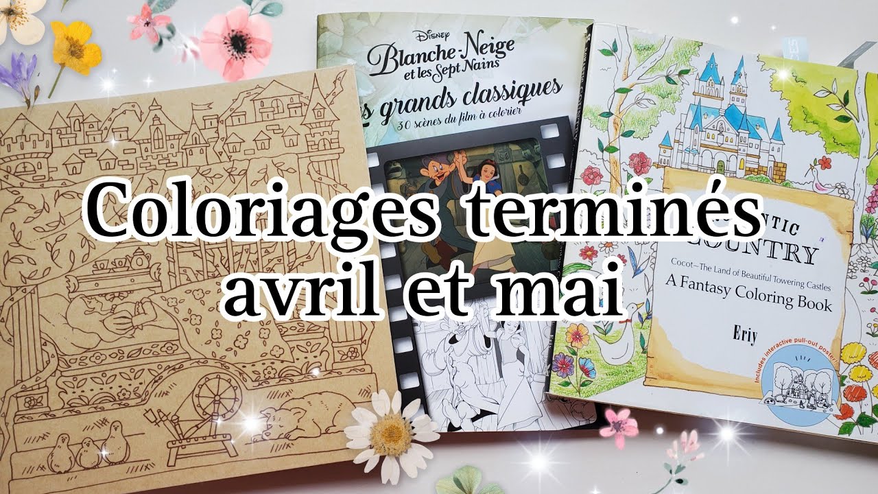 Mes coloriages terminés 05/23 et unboxing Lauratravelbook.