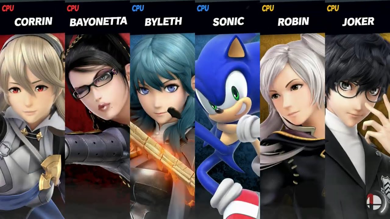 Super Smash Bros. Ultimate - Fire Emblem Girls x SEGA (Team Up!)