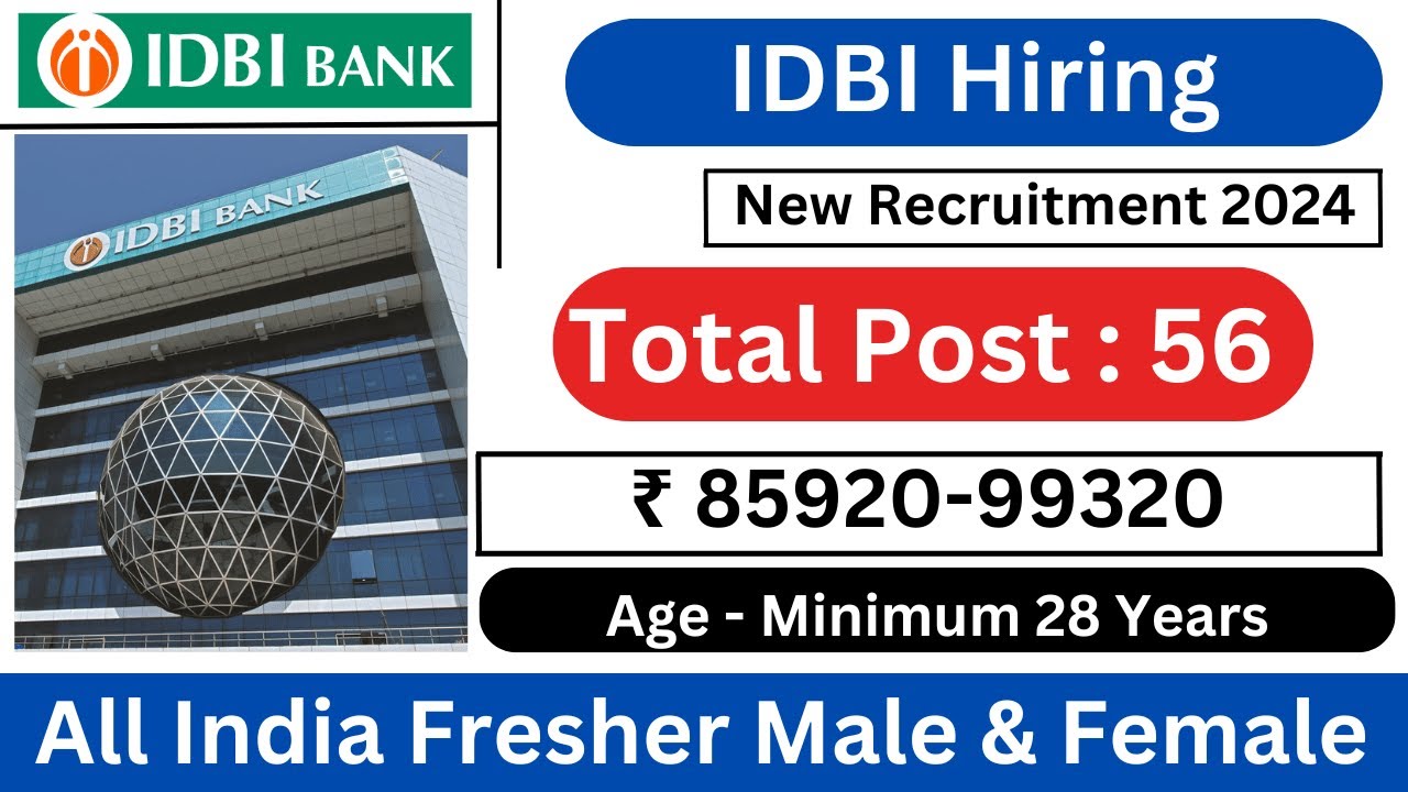 IDBI Bank Recruitment 2024 | IDBI Bank Notification 2024 Tamil | bank jobs Tamil 2024