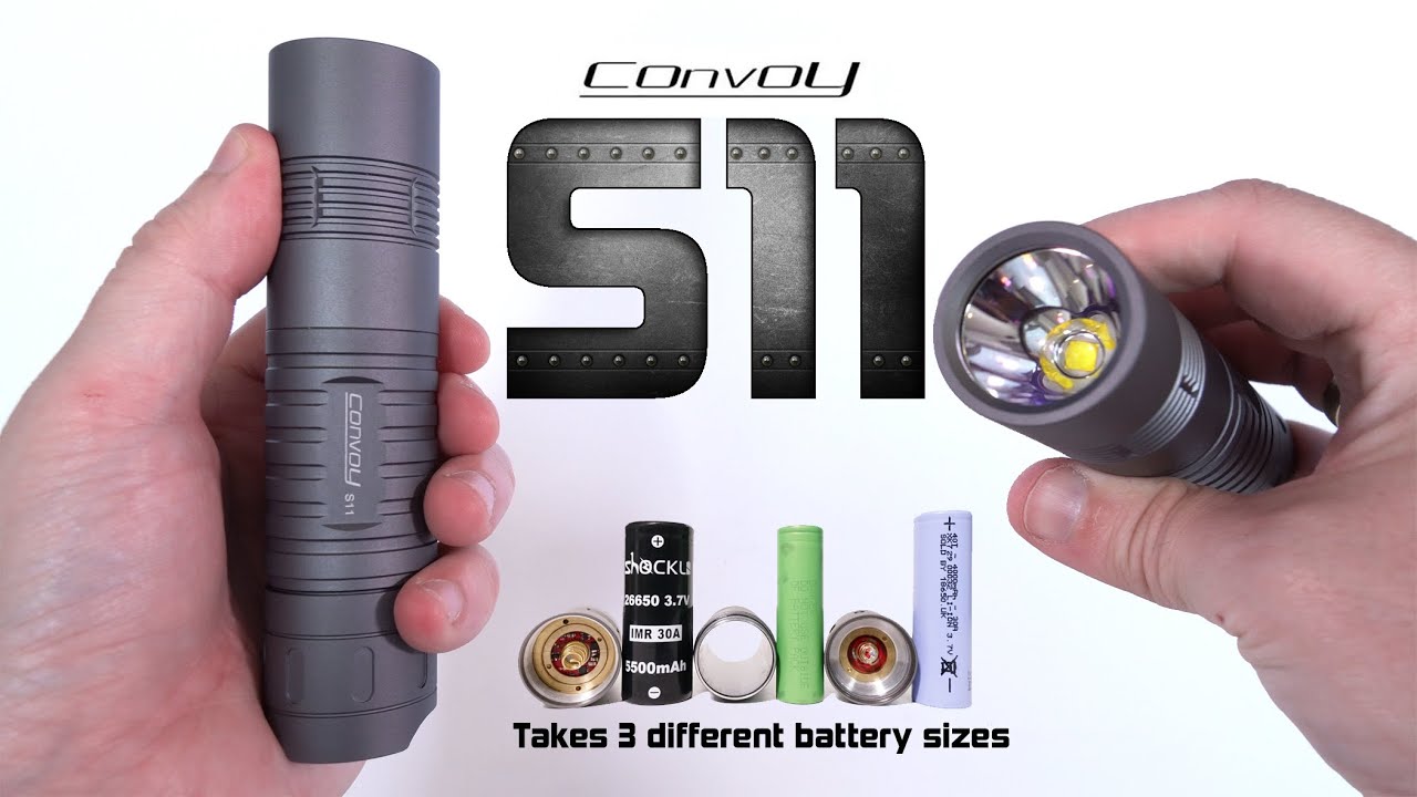 CONVOY S11 Titanium Grey Flashlight review - 2400 lumens - CREE XHP50.2 - 26650/21700/18650