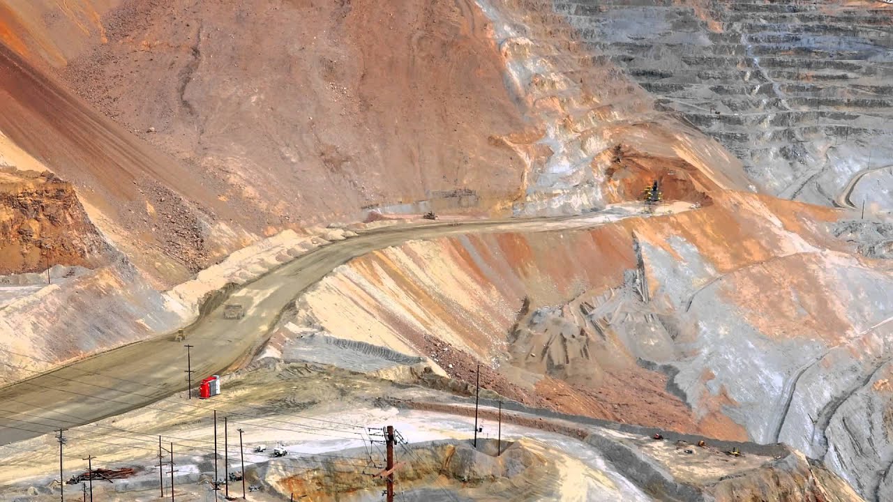 Rio Tinto Kennecott mine access road construction time lapse