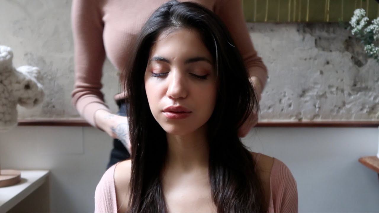 ASMR massage, hair brushing + relaxation with a subscriber in Paris 🇫🇷 (soft spoken)