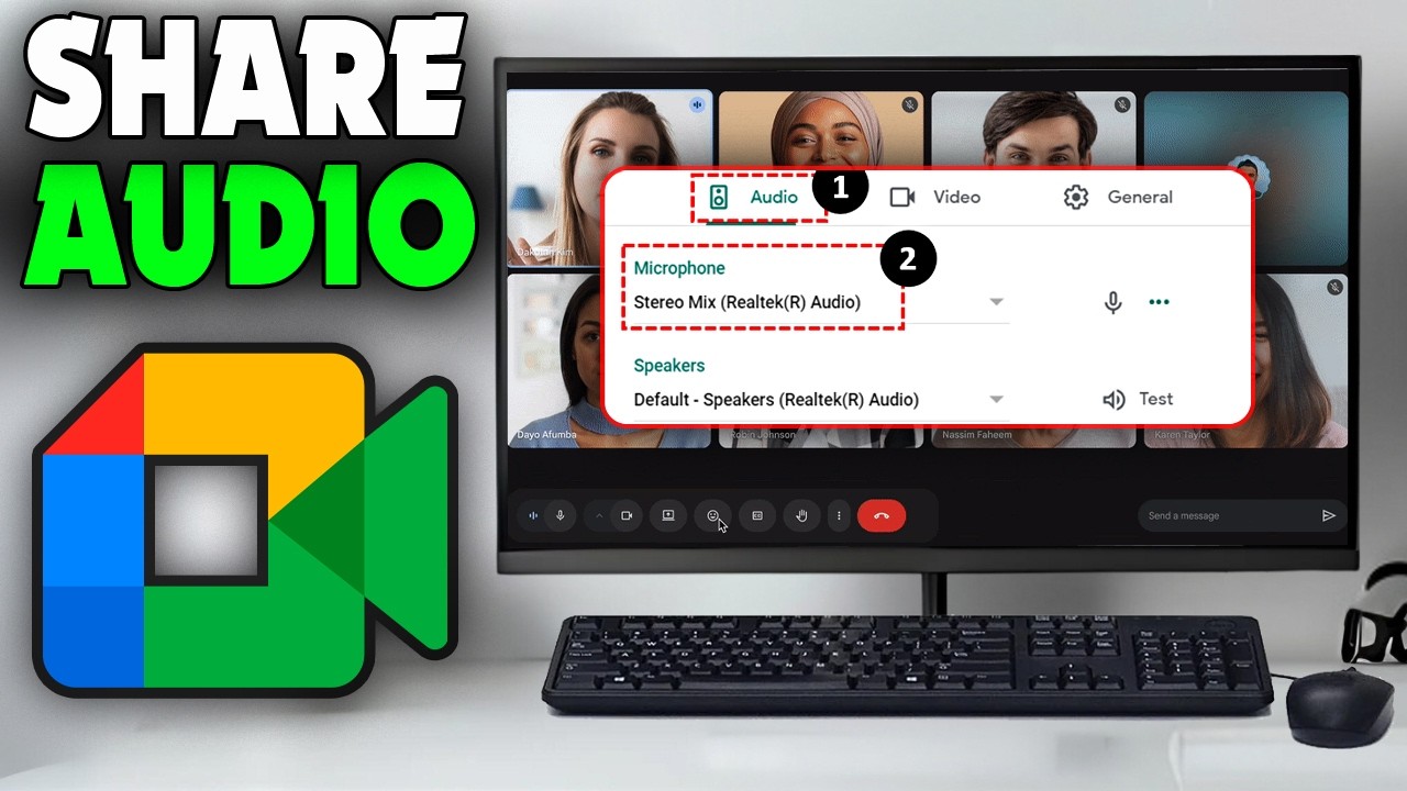 Как поделиться системным звуком в Google Meet (2026)