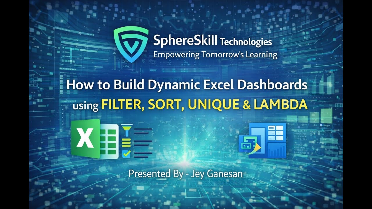 How to Build Dynamic Excel Dashboards using FILTER, SORT, UNIQUE & LAMBDA 🚀
