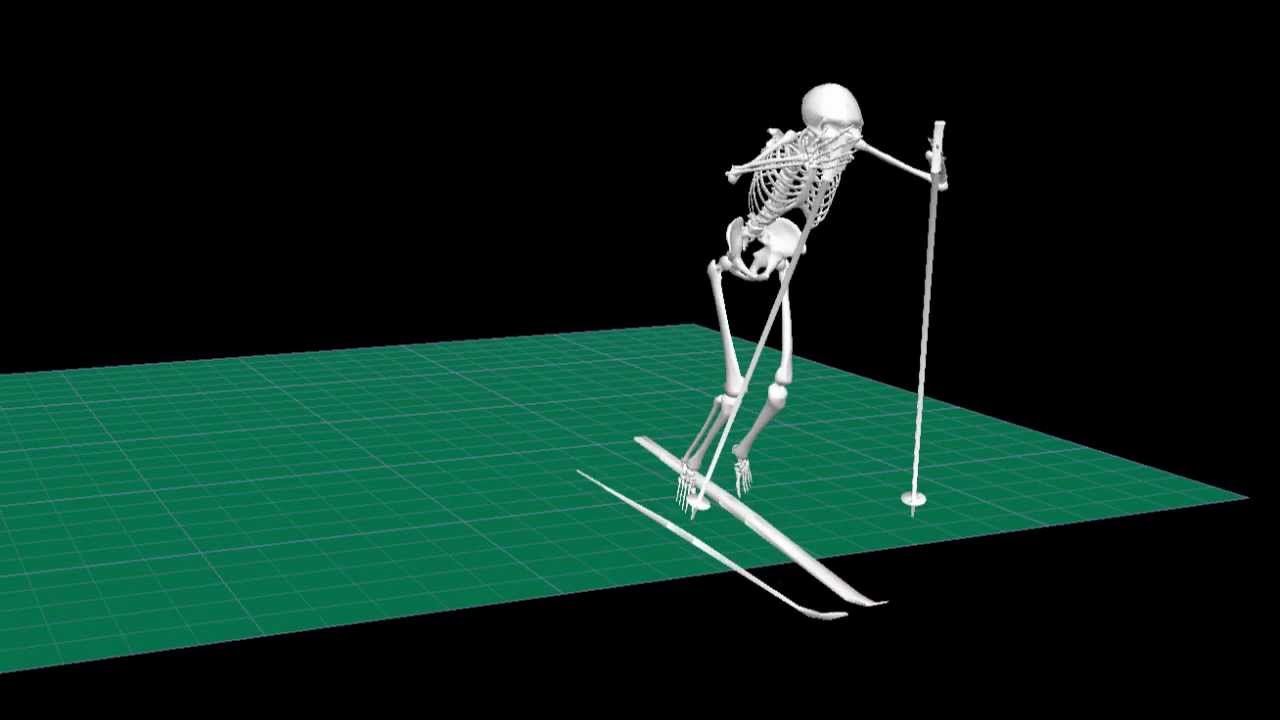 Outdoor mocap of cross country skiing