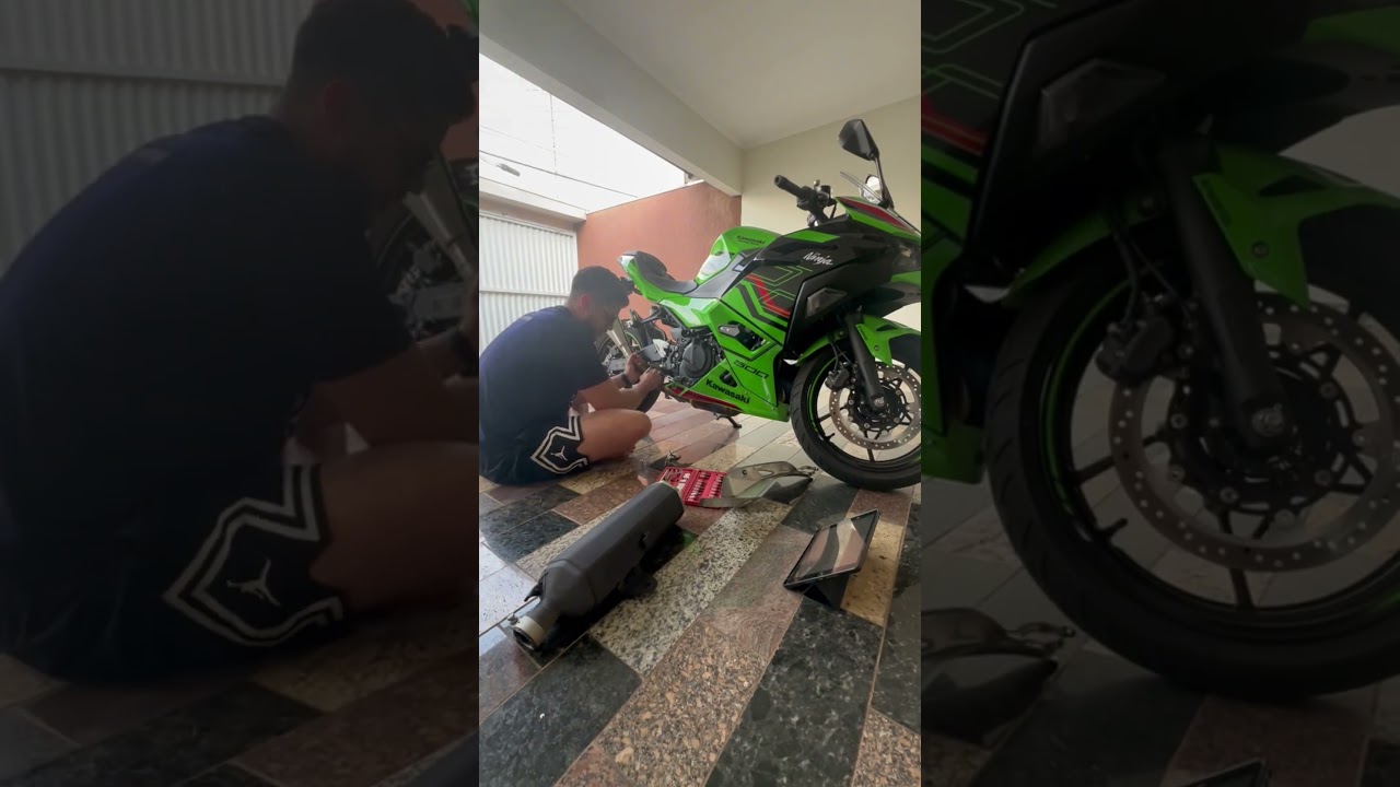 Instalando ponteira HP6 HPRacing na Ninja 500