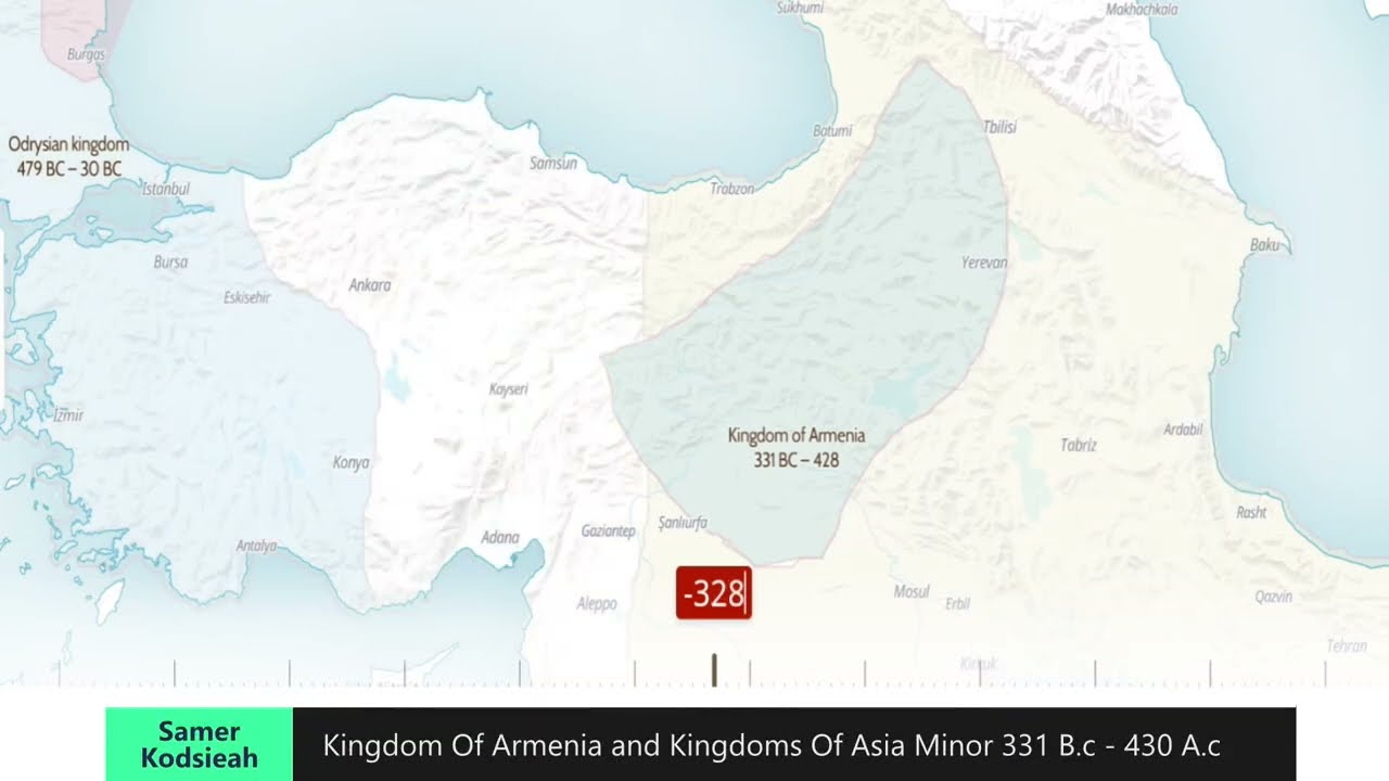Armenian Kingdom and Asia Minor Kingdoms Animated Map | Early Ages| Map