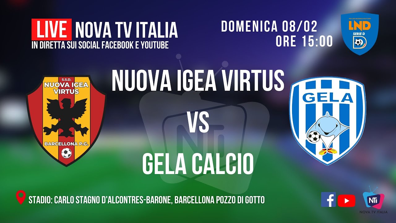 [LIVE] Serie D (Girone I): NUOVA IGEA VIRTUS vs GELA CALCIO