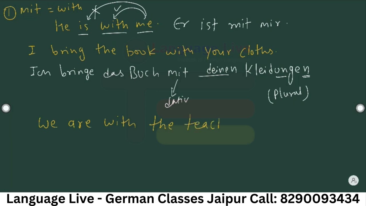 A1-A2-B1 Dative Preposition Part 1 | Learn German Grammar online - Ausbildung in Germany