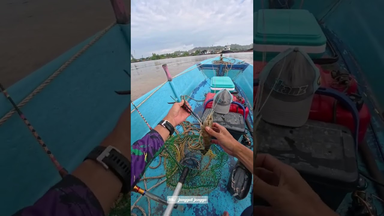 Solo mancing udang galah sungai kemena bintulu sarawak