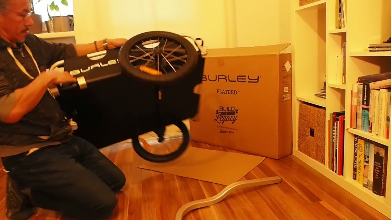 Burley Flatbed Bike Trailer - From box to build to bike to Ally Canoe transport and portage trolley.
