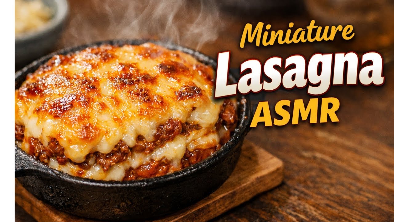 Miniature Lasagna ASMR – Tiny Cooking Sounds & Satisfying Layers”