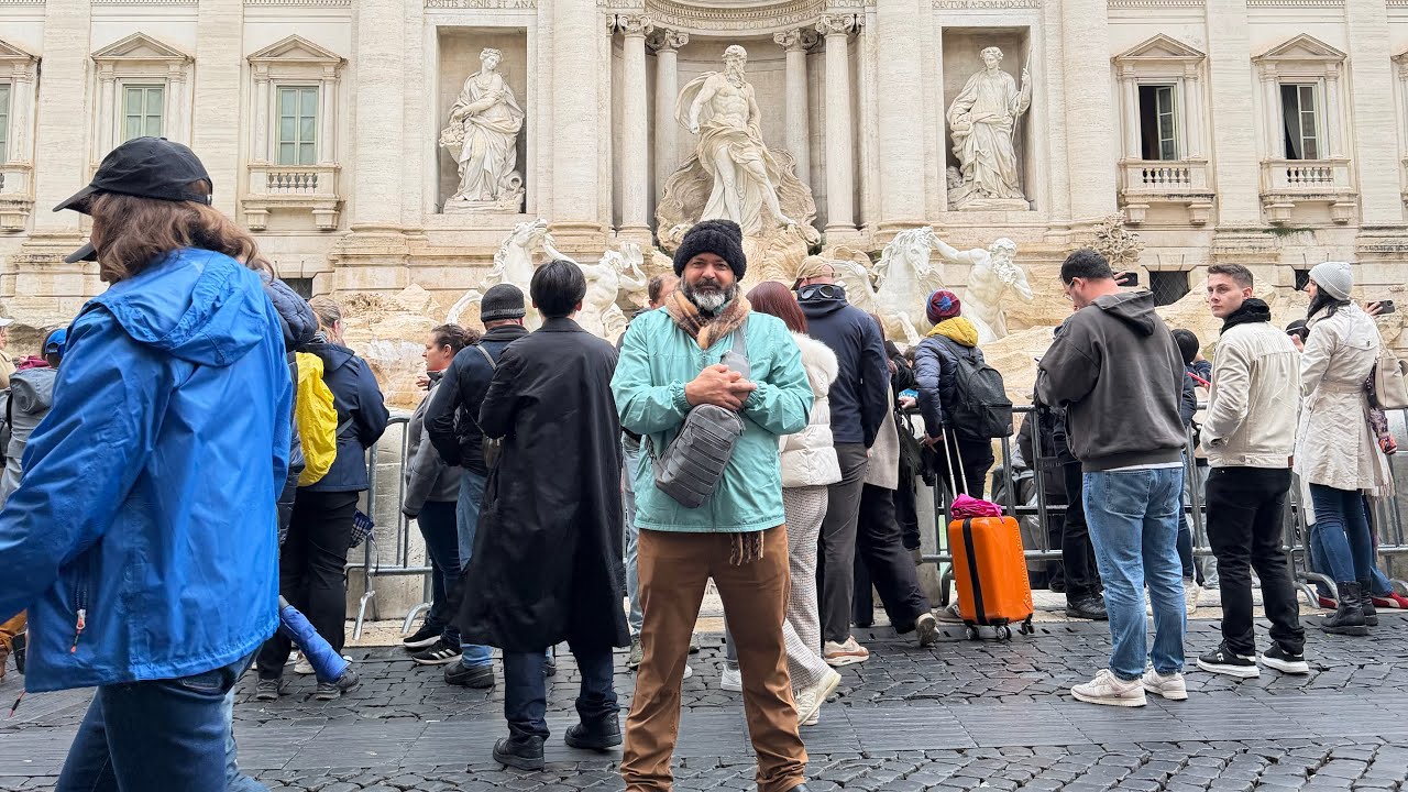 Que creen llegamos a Roma y visitamos La Fontana di Trevi 