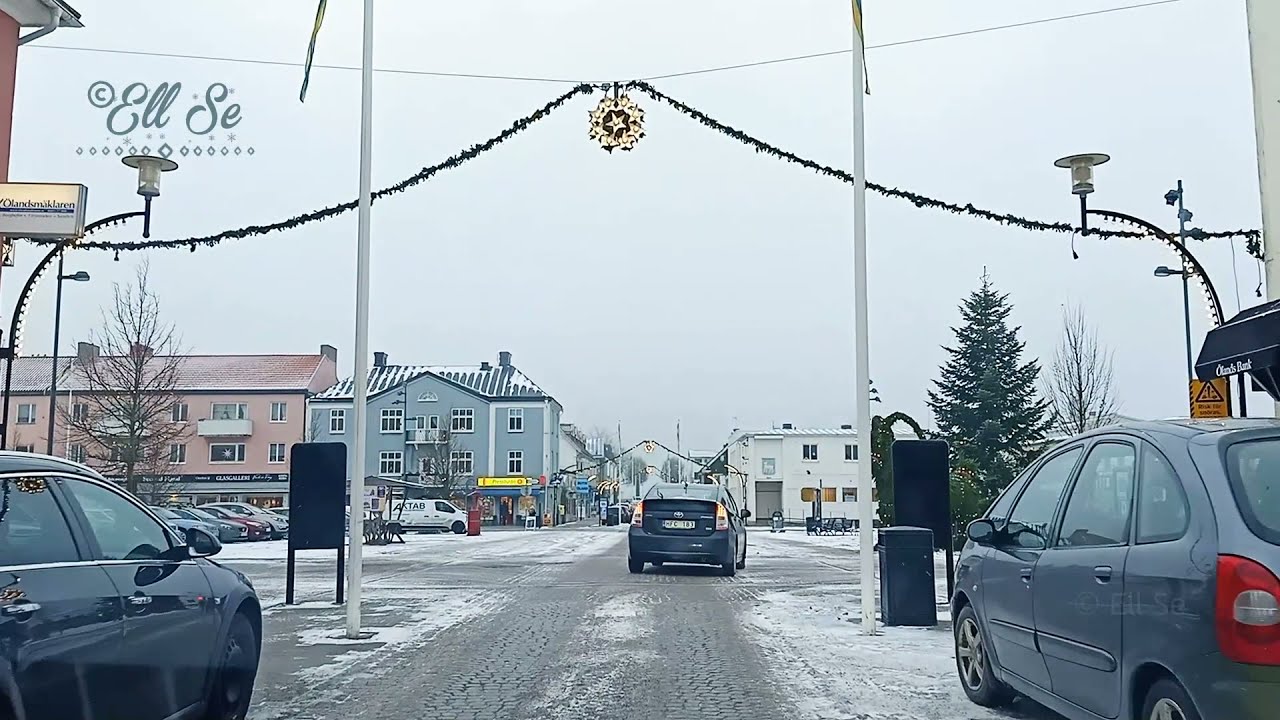 Borgholm Öland Sweden : Driving Around Borgholm in Winter