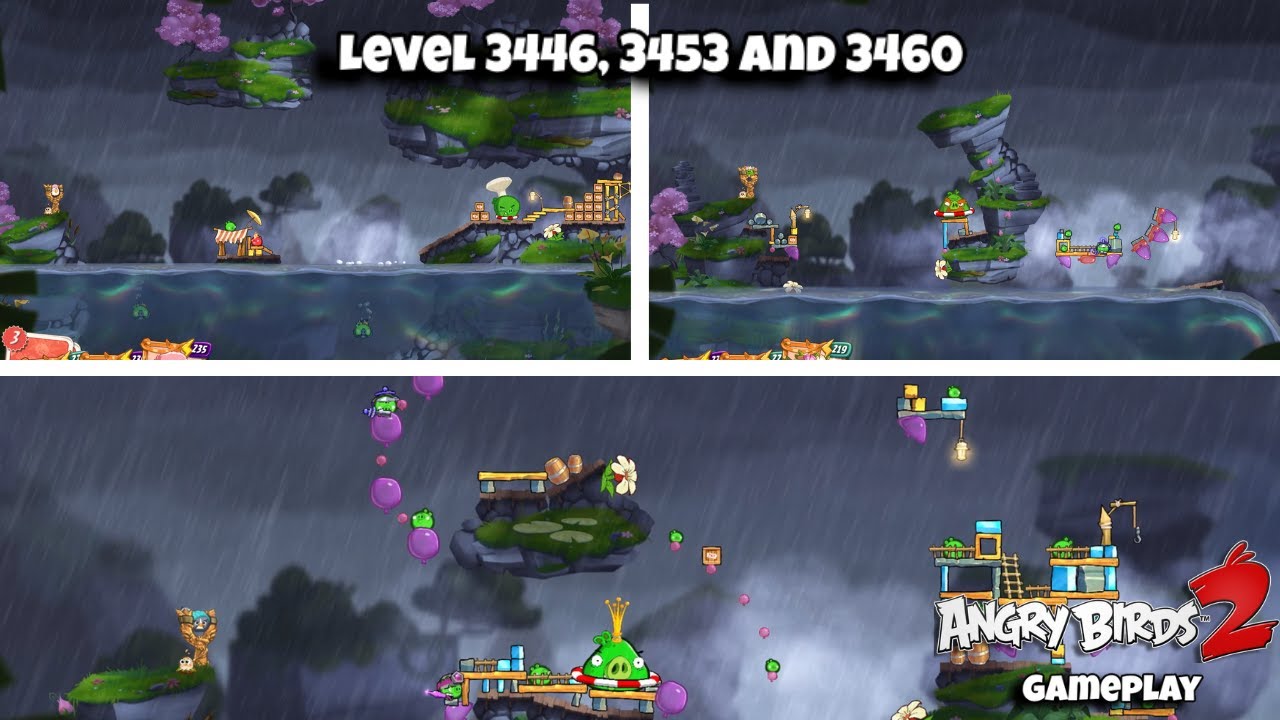 Level 3446, 3453 and 3460 - Angry Birds 2 (AB2)
