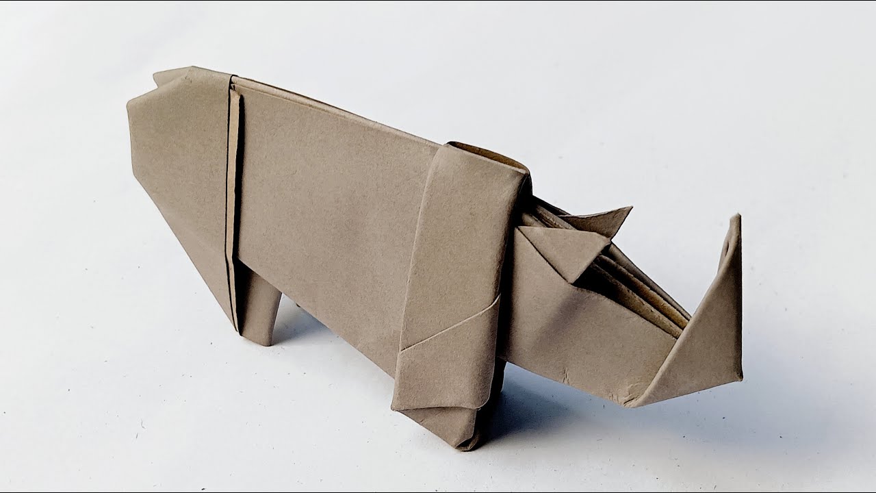 how to make paper rhino | Easy origami tutorial 
