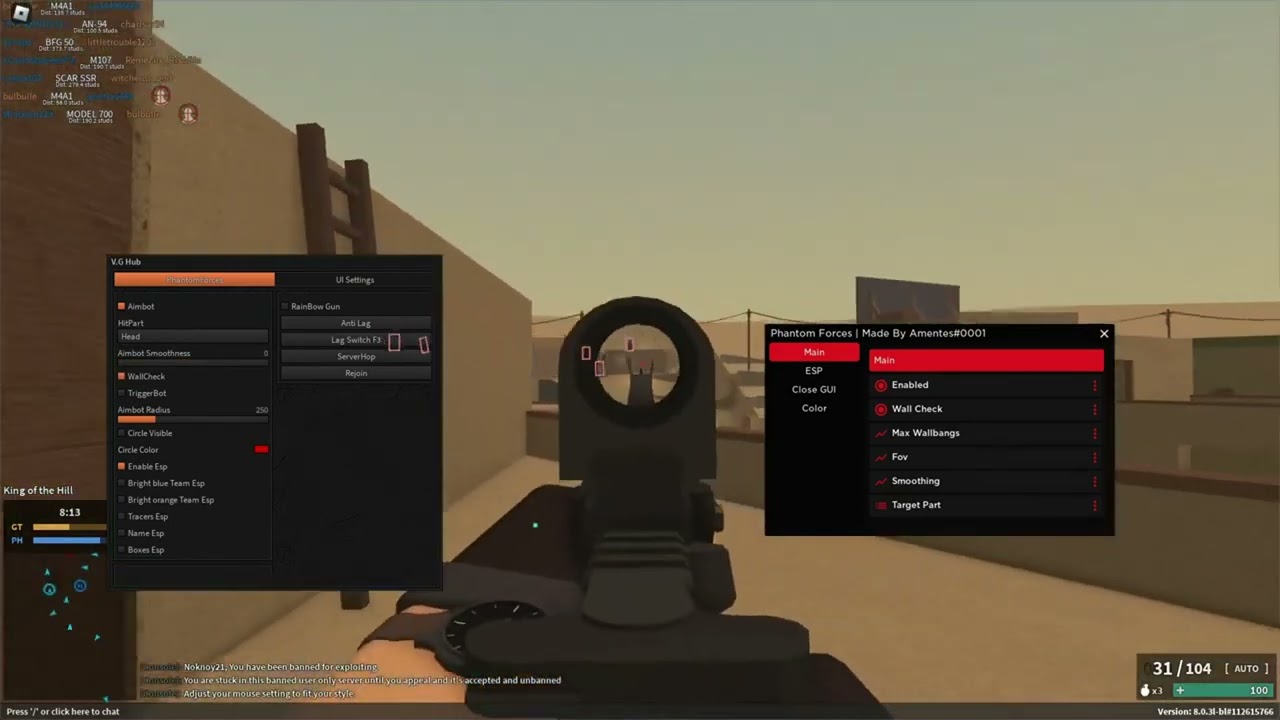 [Roblox] Phantom Forces Script Aimbot, SilentAim, ESP, UnlockAllGun, And More. Powered by Oziris