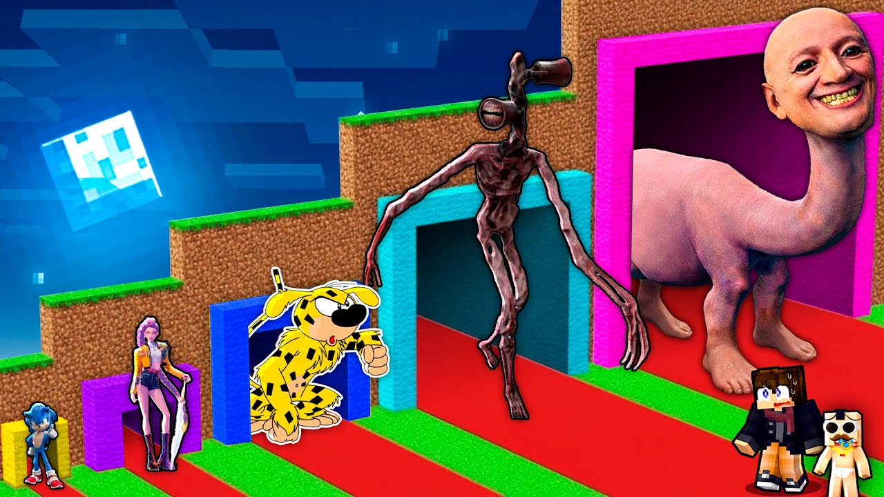 Ne CHOISISSEZ pas le mauvais TUNNELS sur Minecraft ! ( Sonic , Rumi , Marsupilami , Siren Head ... )