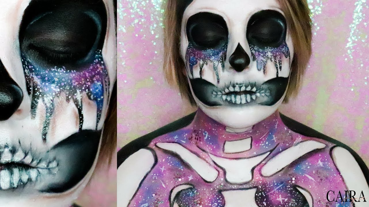 Galaxy Skull Makeup - Glow in The Dark | Caira Jayne