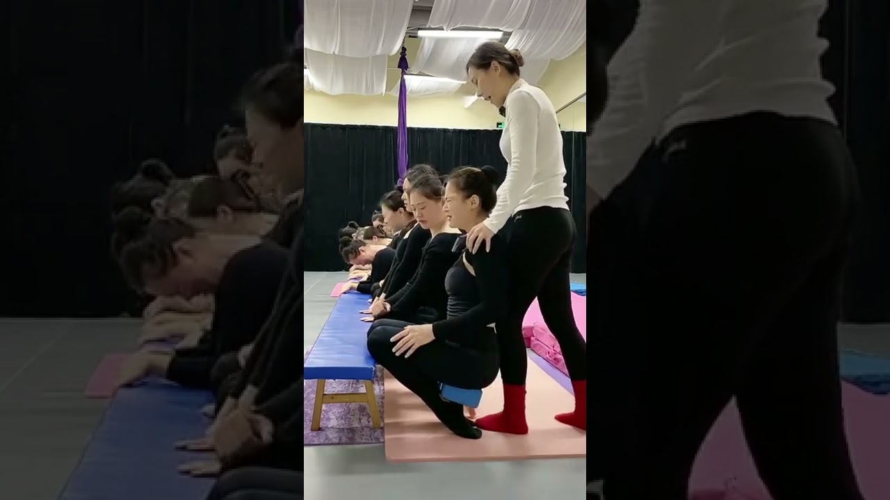 Dance girl flexibility training