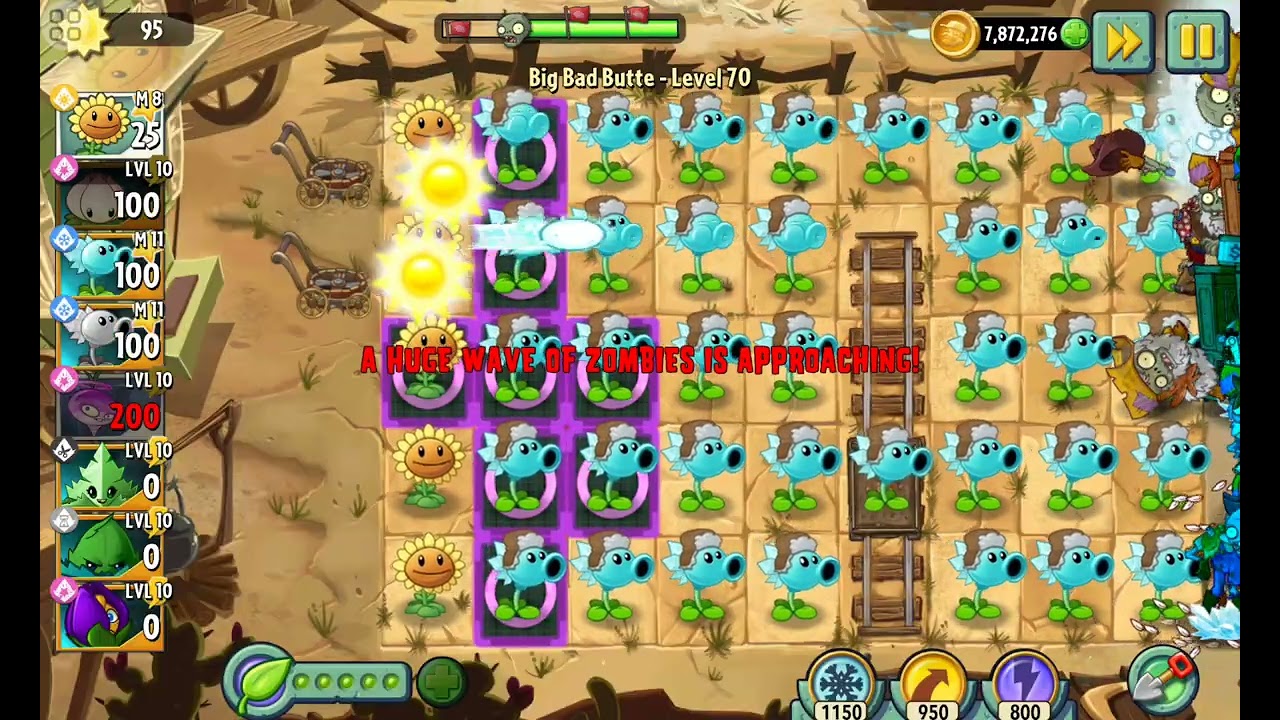 Plants Vs Zombies 2: Big Bad buttle nivel 70 #zombies #games #plantsvszombies #pvz #jump