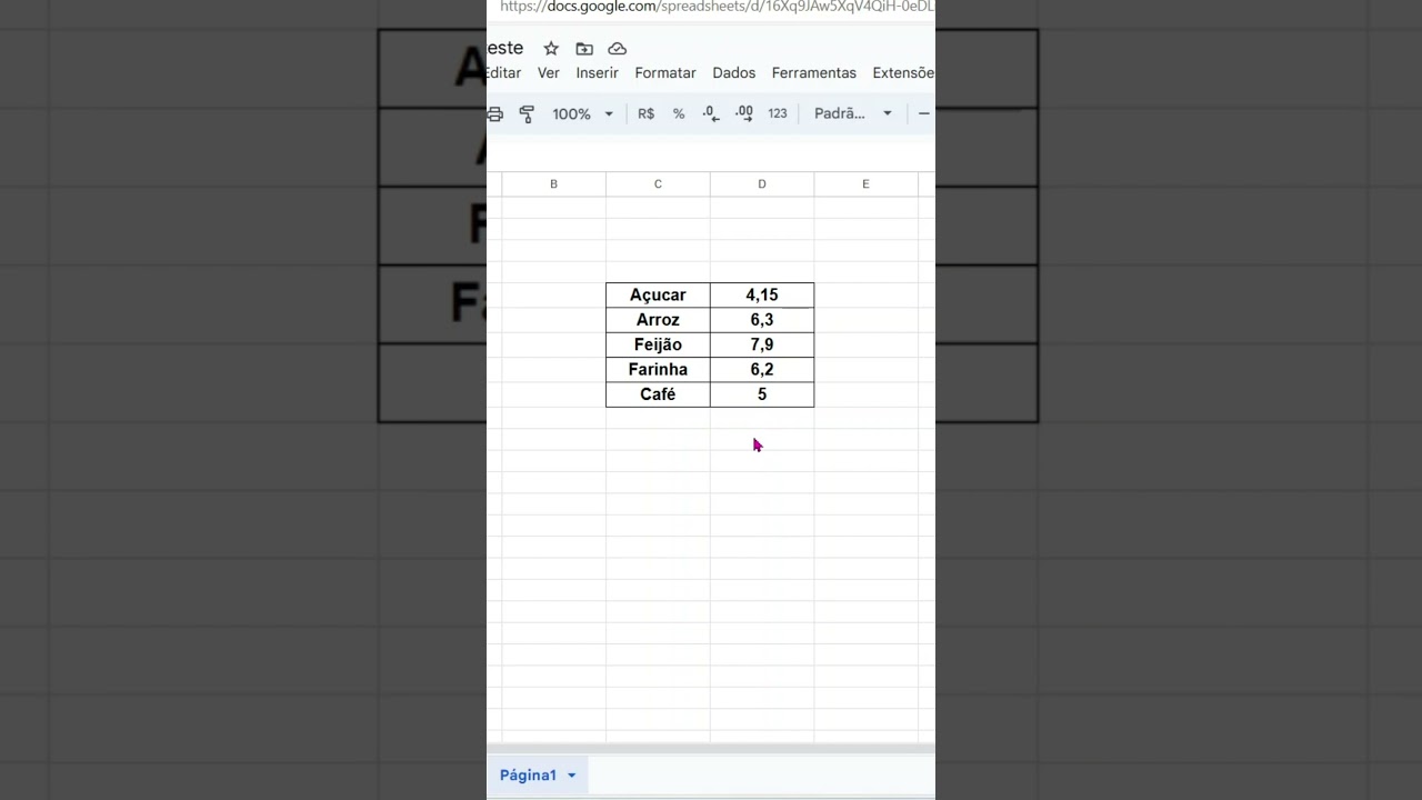 Como calcular média no Google Planilhas