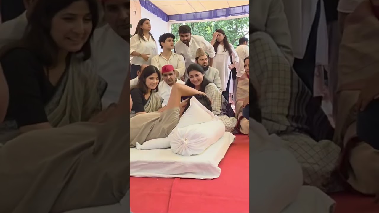 Dimple Yadav and Dharmendra Yadav arrive to meet Sonam Wangchuk ❤️💚 #dimpleyadav #sonamwangchuk #cjp