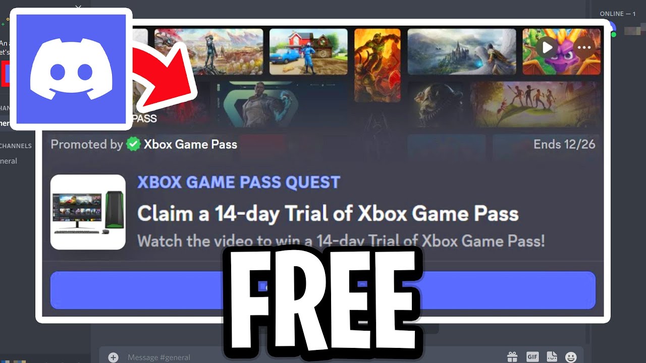 How to Get Free 14 Day Xbox Game Pass Through Discord - Full Guide