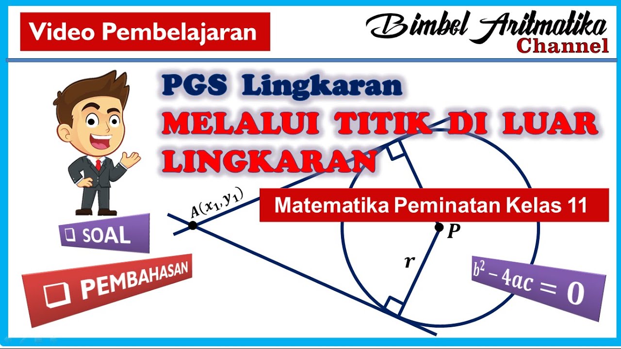 Persamaan Garis Singgung Melalui Titik di Luar Lingkaran Matematika Peminatan Kelas 11