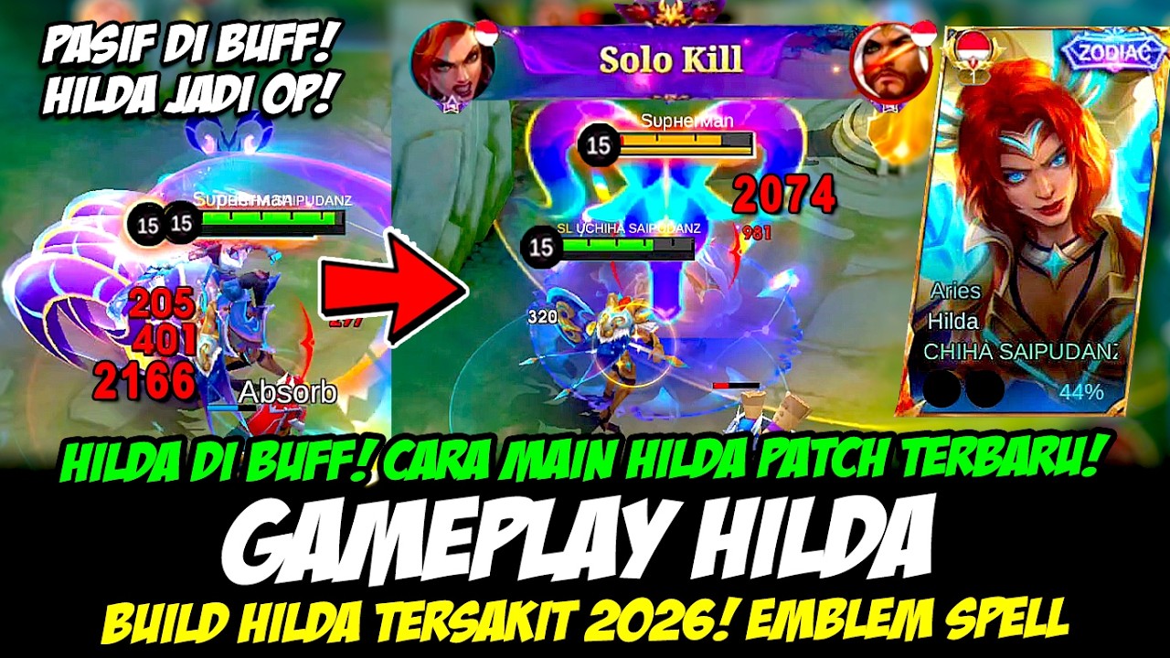 CARA MAIN HILDA BUFF + PENJELASAN HILDA PATCH BARU❗BUILD HILDATERBARU 2026❗GAMEPLAY HILDA SEASON 40