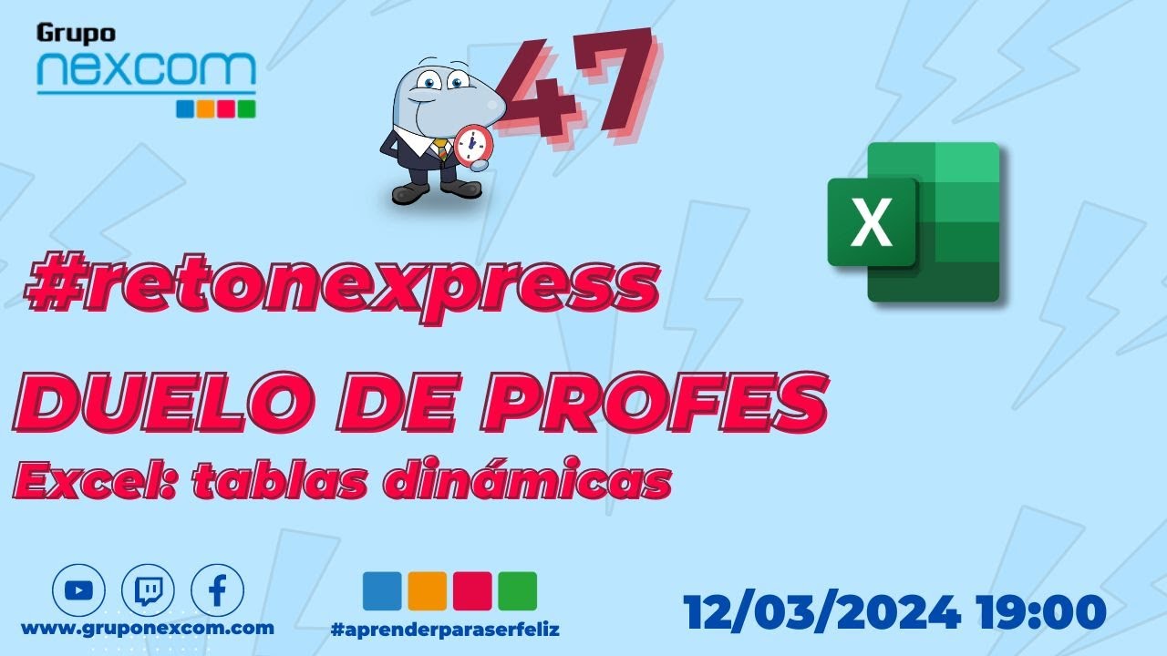 #retonexpress 47 - Excel:  Conectamos dos tablas dinámicas de nuestro futsal en 1 minuto