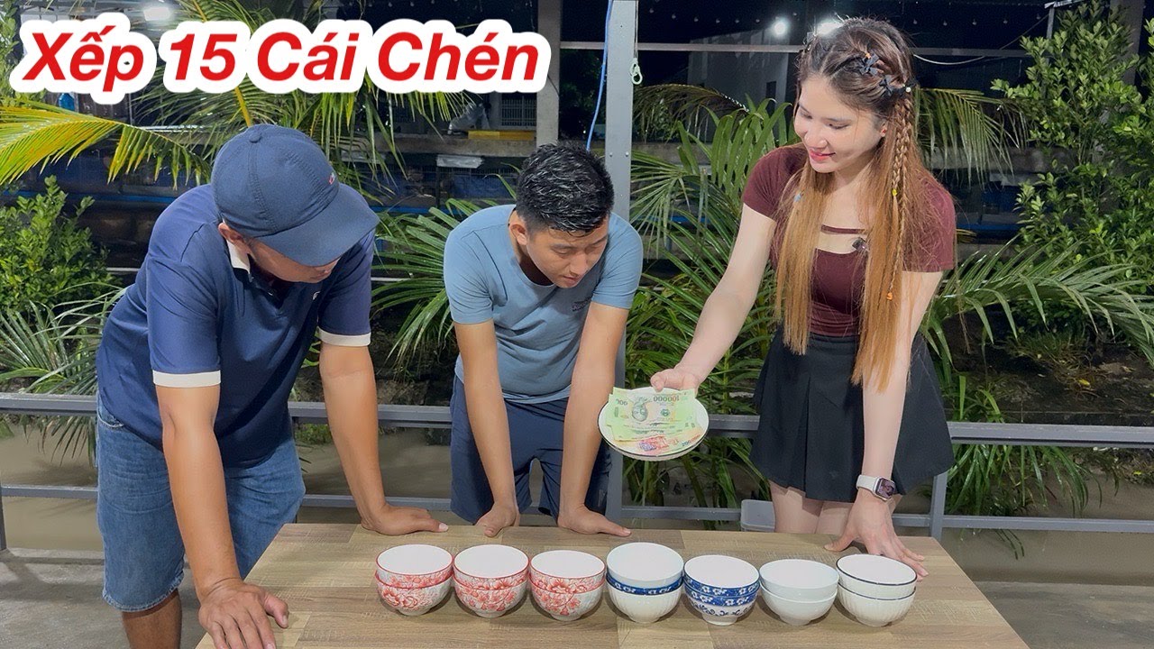 Làm Sao Xếp Gọn15 Cái Chén Vào 1 Cái Đĩa Nhỏ Thưởng 500K | Ly Ngô Vlog