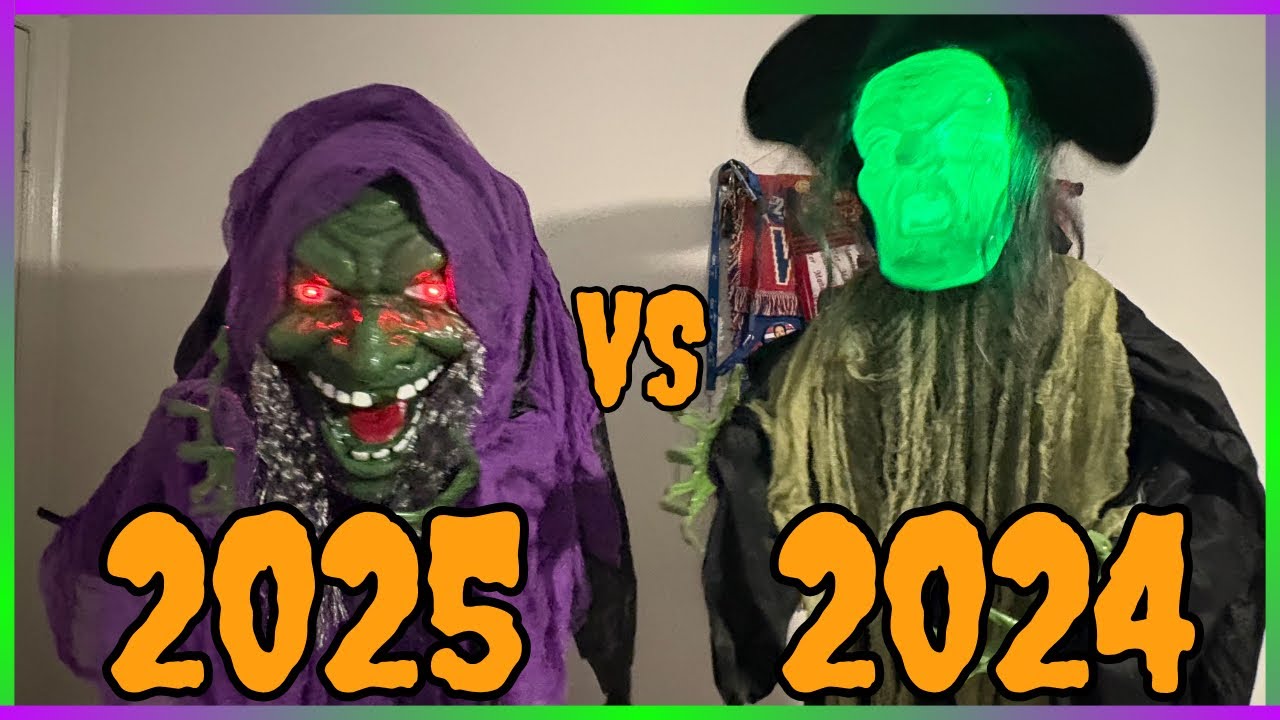 2024 Witch Vs 2025 Witch Halloween Animatronic From Kmart