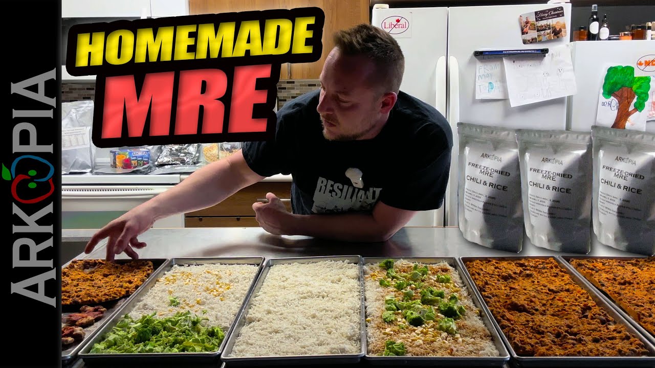 🍜Homemade MREs - Freeze Dried meals that last forever.  Chili & Rice, Chicken & Veg, and more...