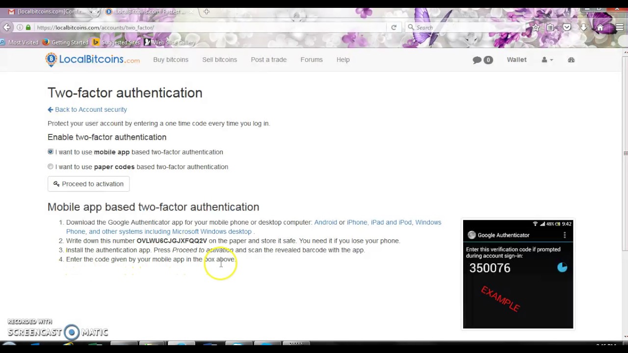 How to enable 2 Factor Authentication on Localbitcoins com