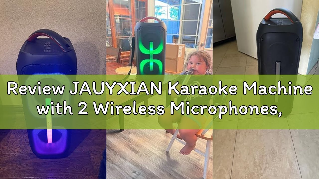 Review JAUYXIAN Karaoke Machine with 2 Wireless Microphones, 【Dual 60W 6.5